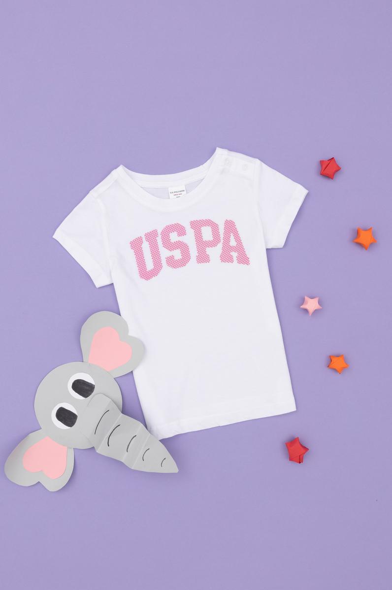 Kız Bebek Beyaz Basic Tişört