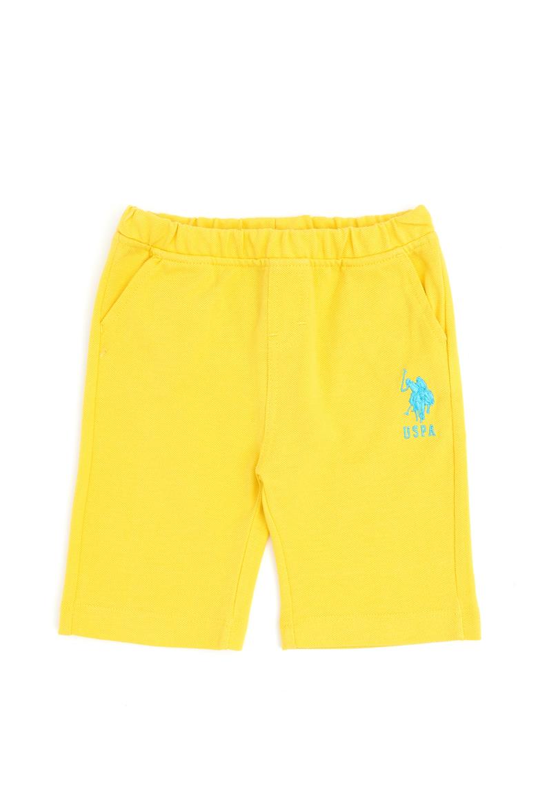 Erkek Bebek Açık Sarı Örme Şort