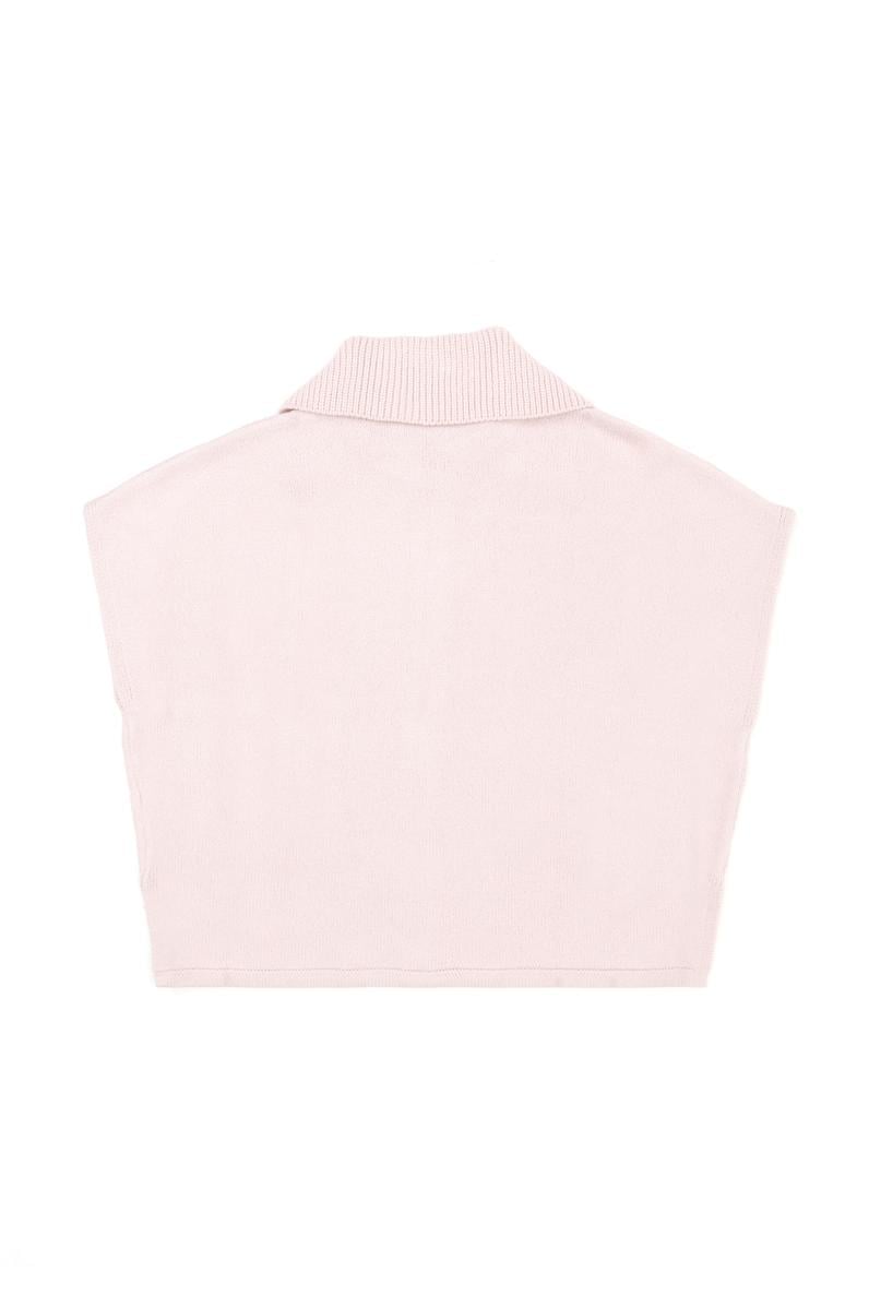 Kız Çocuk Pembe Triko Panço