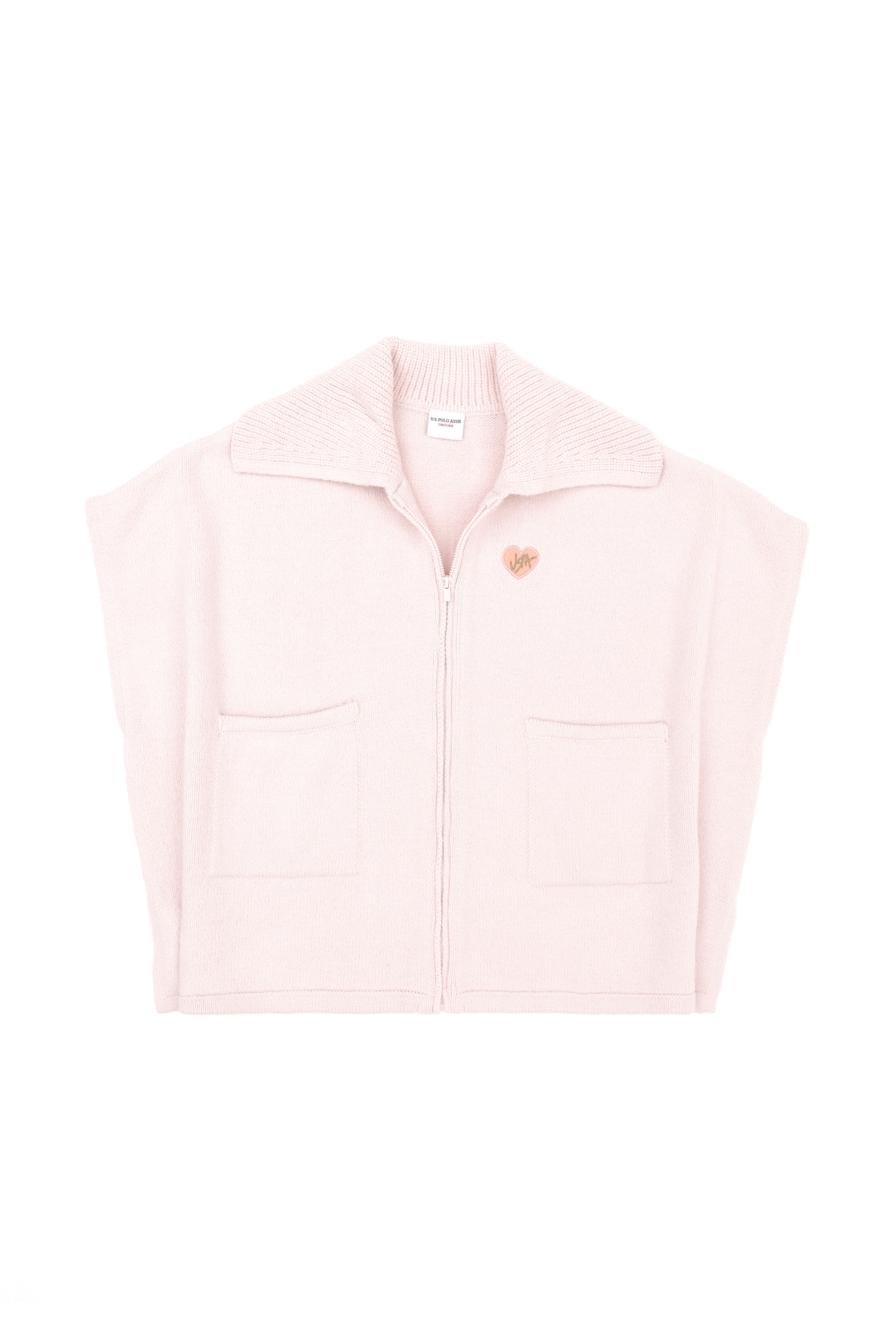 Kız Çocuk Pembe Triko Panço - Image 1