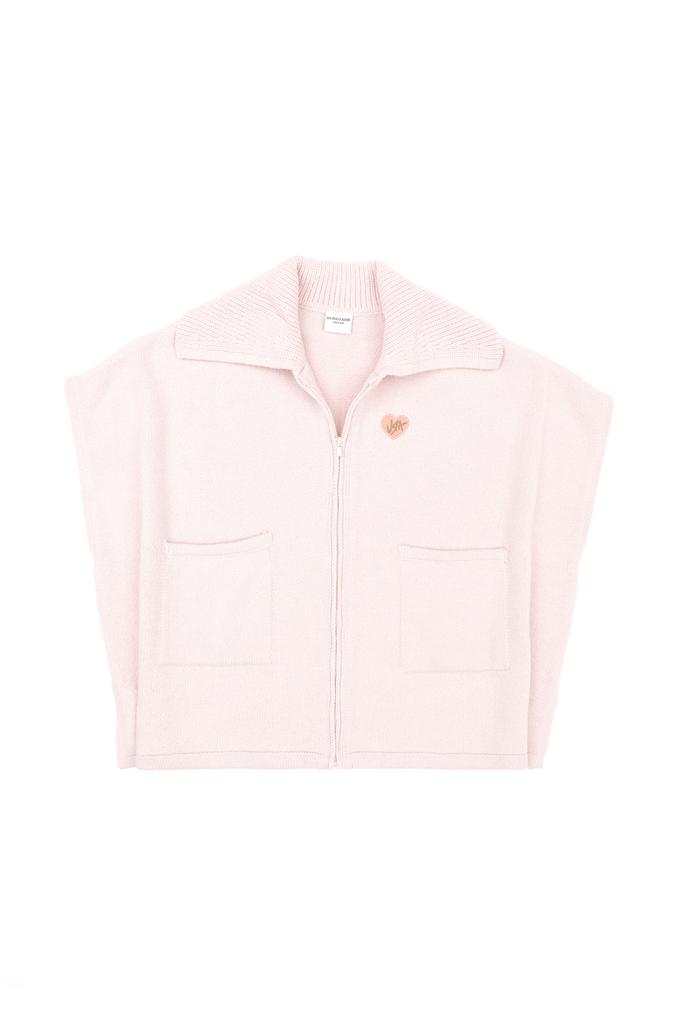 Kız Çocuk Pembe Triko Panço