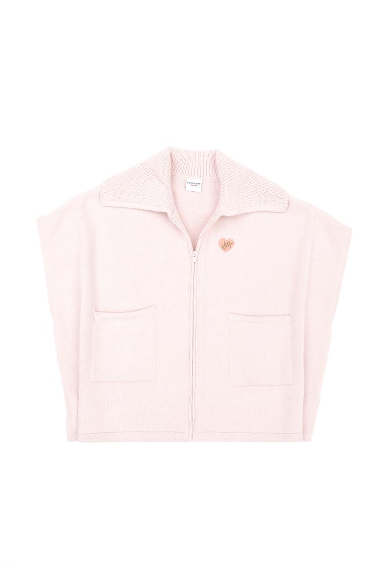 Kız Çocuk Pembe Triko Panço