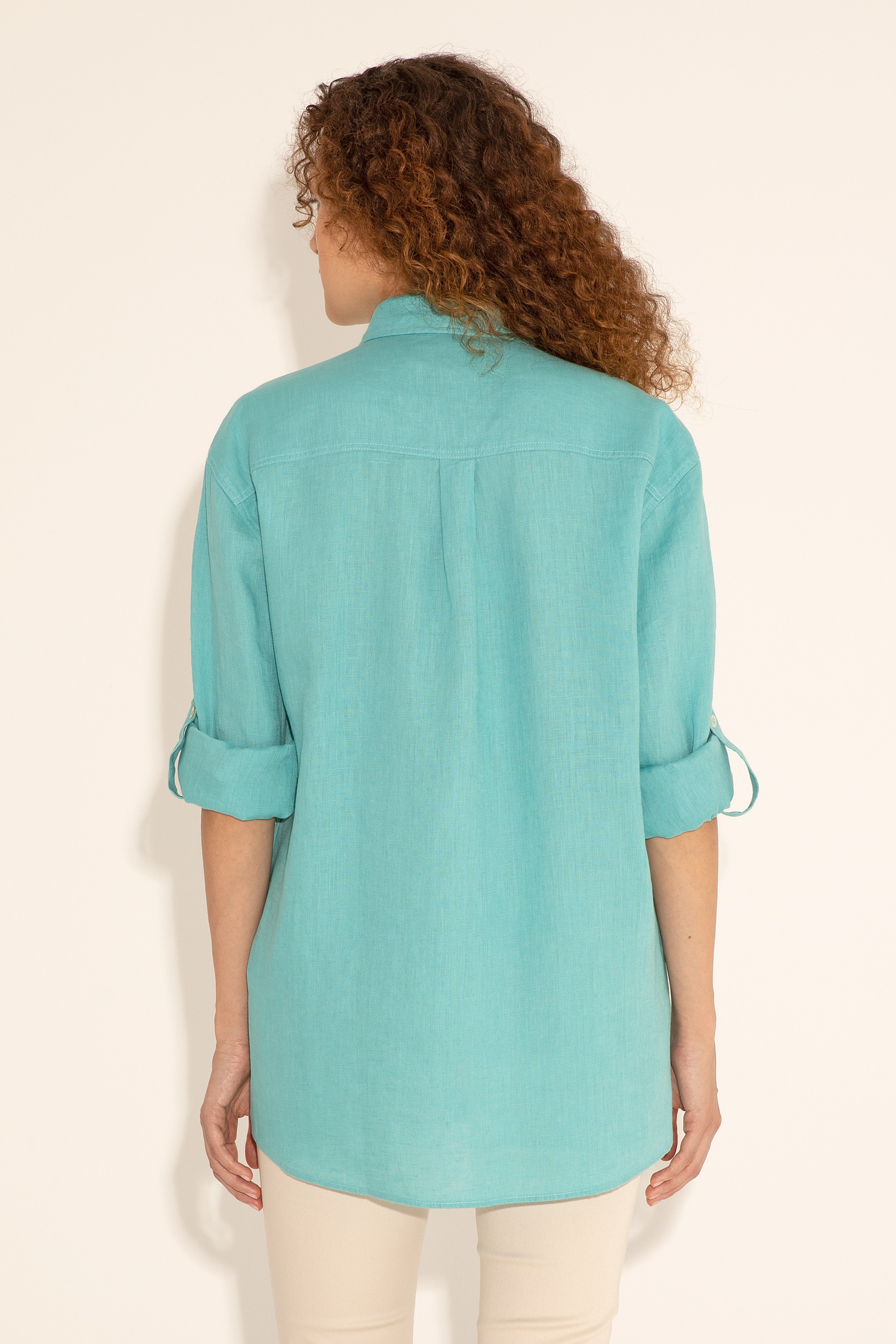 Mint Unisex Keten Gömlek - Image 4