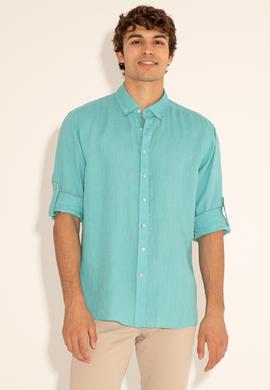 Mint Unisex Keten Gömlek - 50284324053