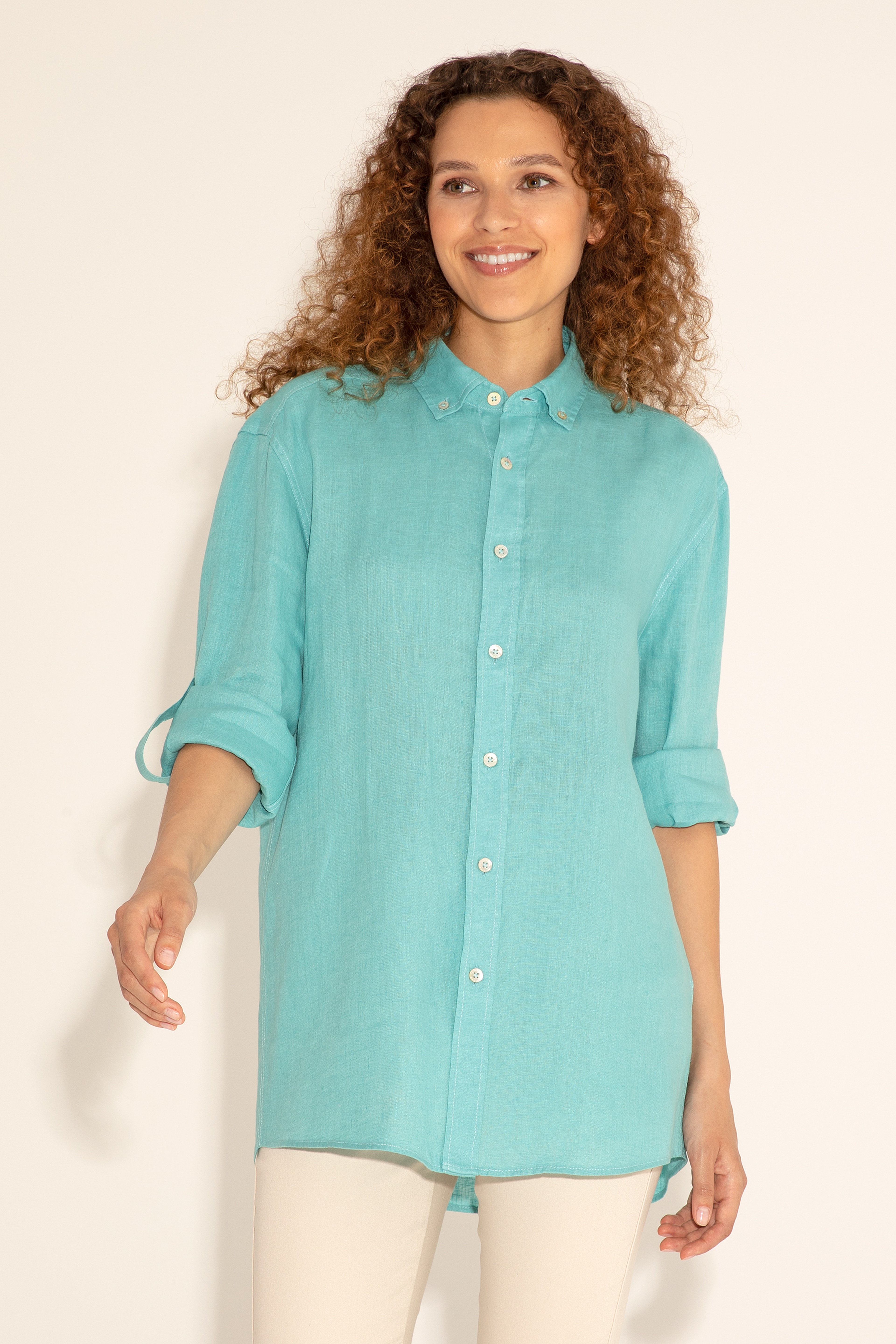 Mint Unisex Keten Gömlek - Image 3