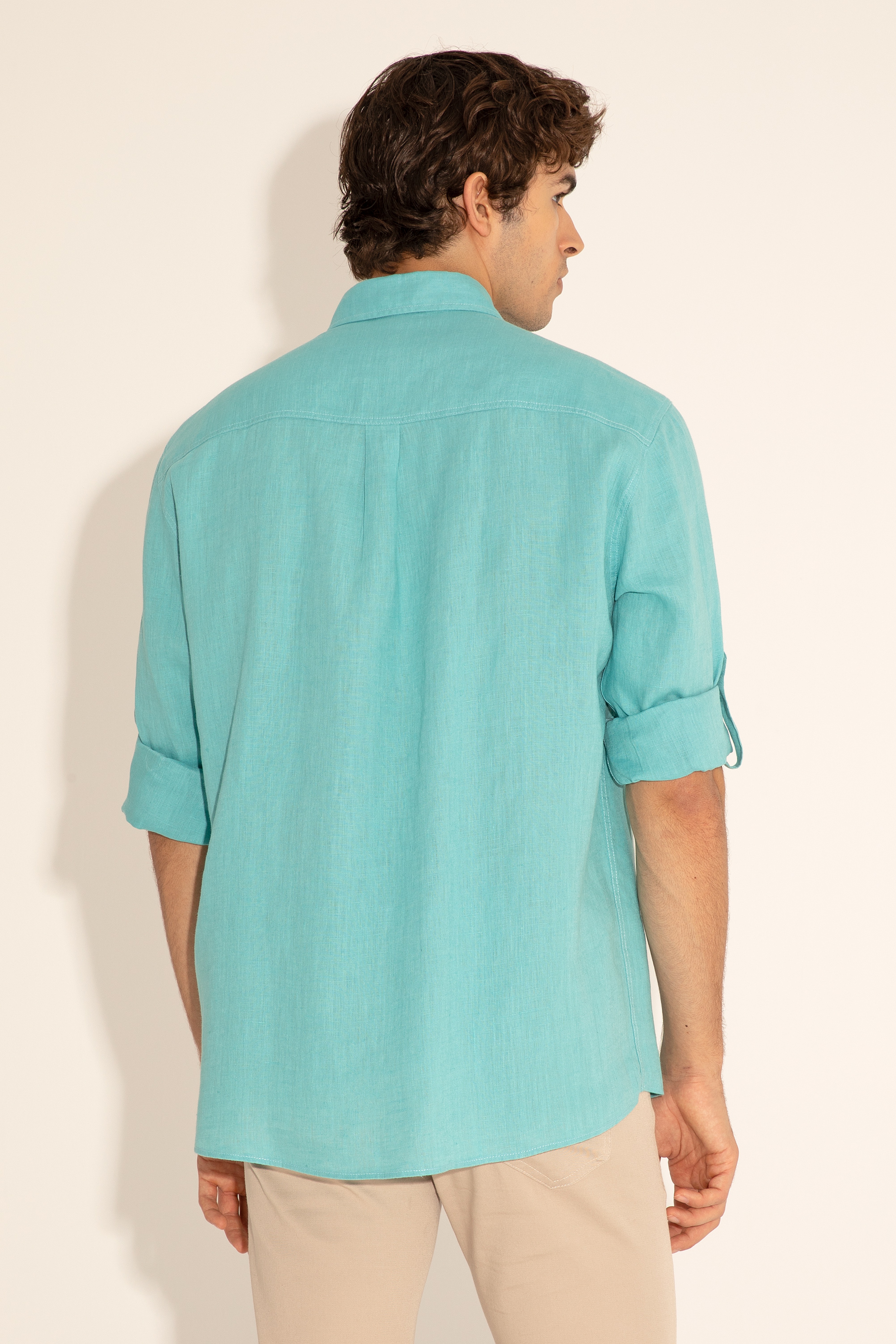 Mint Unisex Keten Gömlek