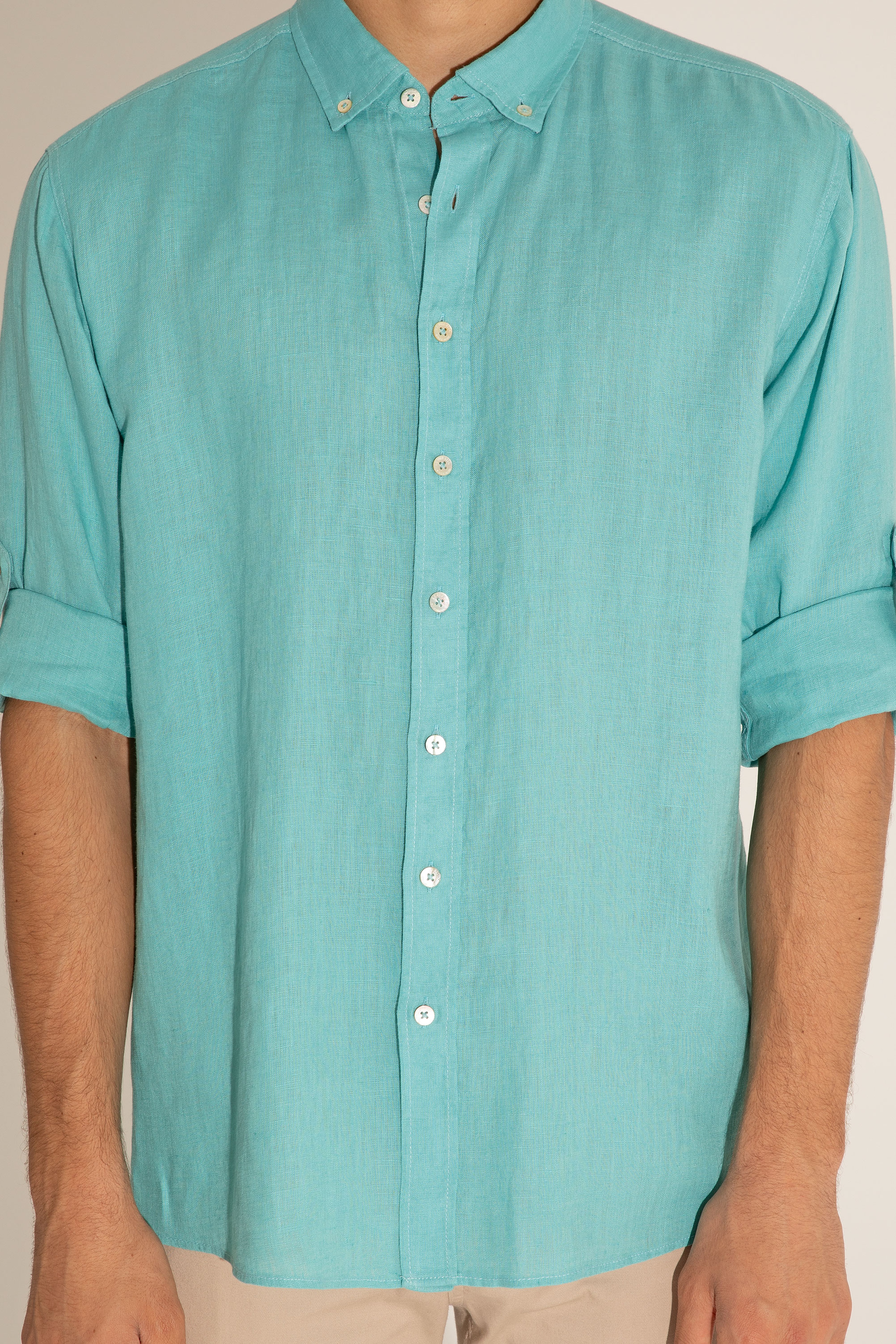 Mint Unisex Keten Gömlek