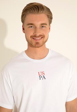 Erkek Comfort Fit Bisiklet Yaka Beyaz Tişört - 50289221021