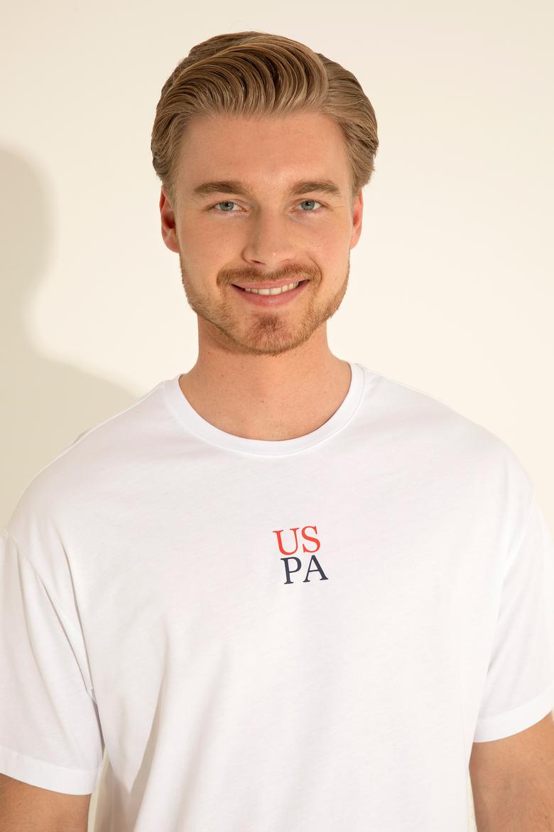 Erkek Comfort Fit Bisiklet Yaka Beyaz Tişört - 50289221021