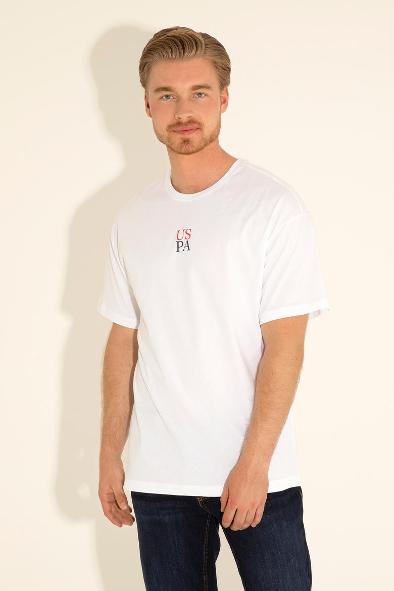 Erkek Comfort Fit Bisiklet Yaka Beyaz Tişört - 50289221021