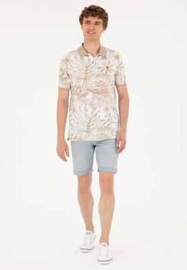 Erkek Regular Fit Polo Yaka Açık Haki Tişört - 50281518001