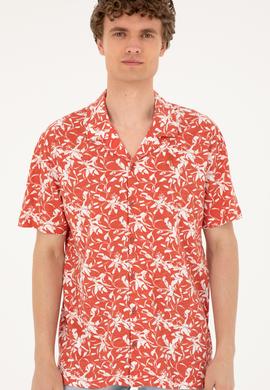 Erkek Comfort Fit Polo Yaka Pudra Tişört - 50281059013