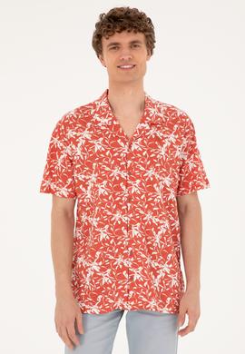 Erkek Comfort Fit Polo Yaka Pudra Tişört - 50281059013