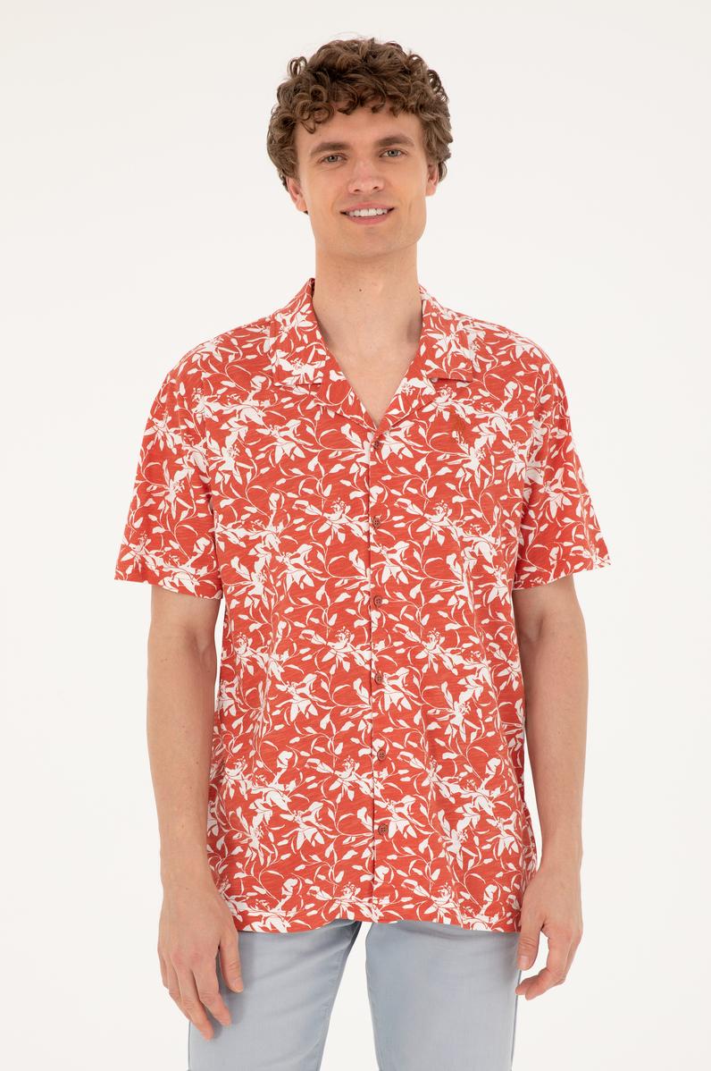 Erkek Comfort Fit Polo Yaka Pudra Tişört