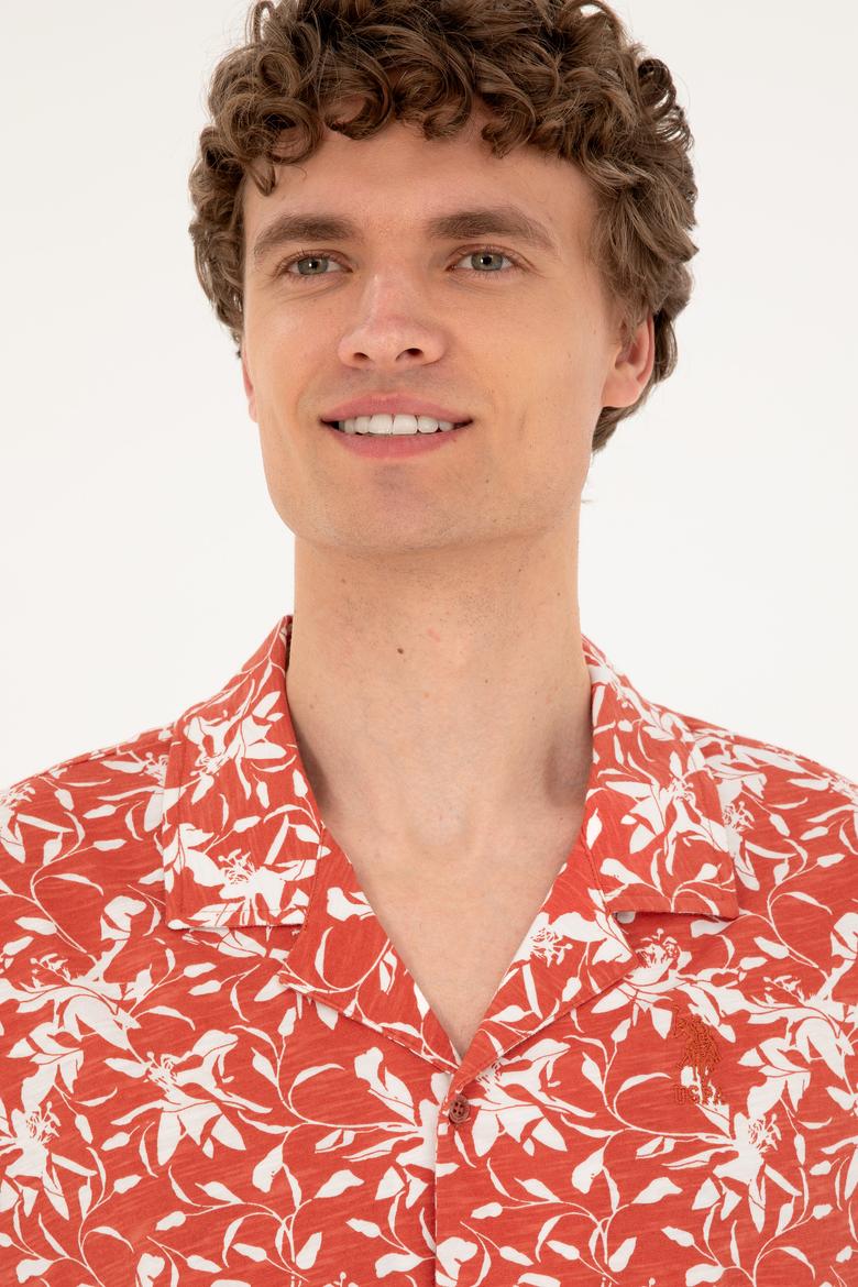 Erkek Comfort Fit Polo Yaka Pudra Tişört - 50281059013