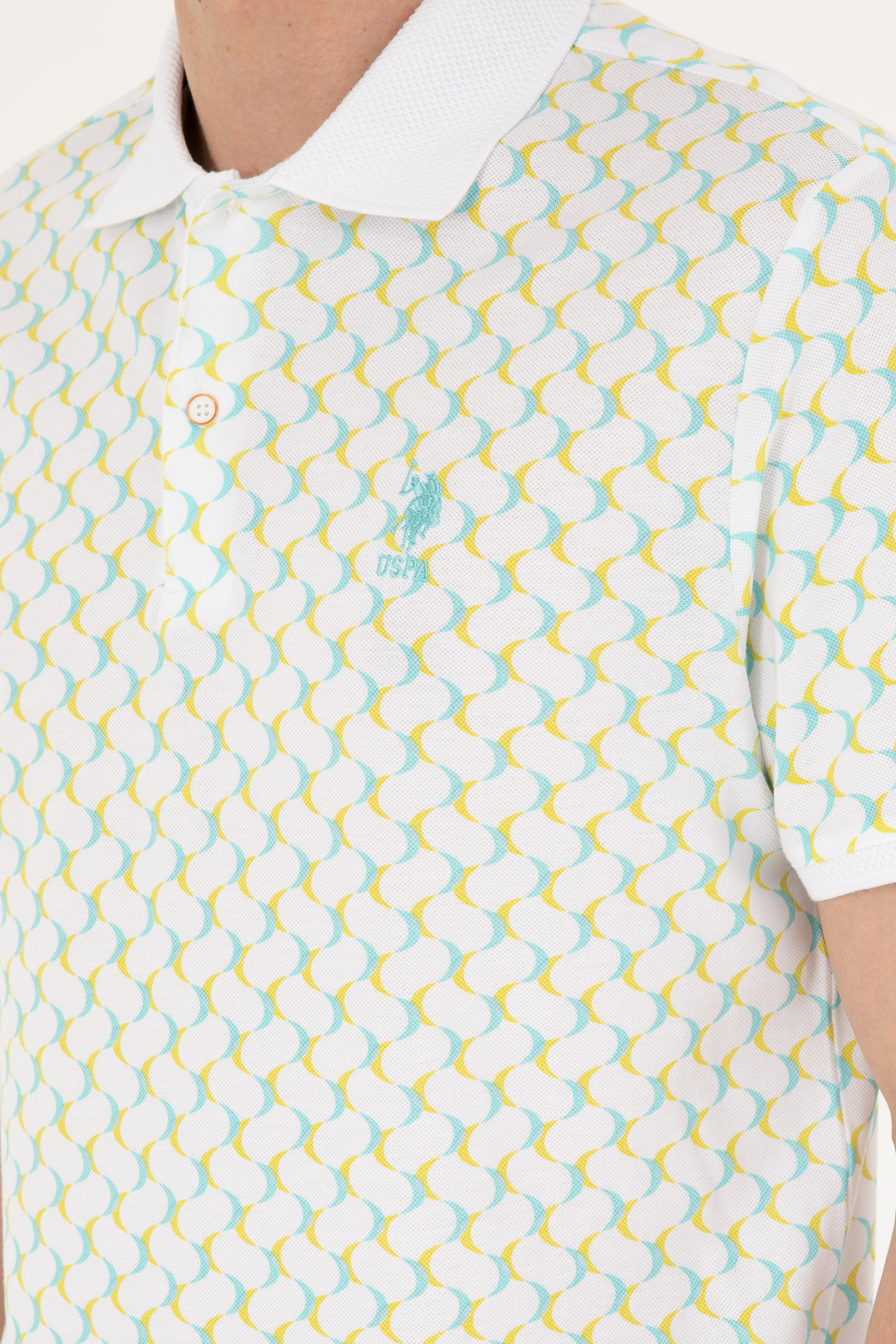 Erkek Regular Fit Polo Yaka Mint Tişört - Image 7