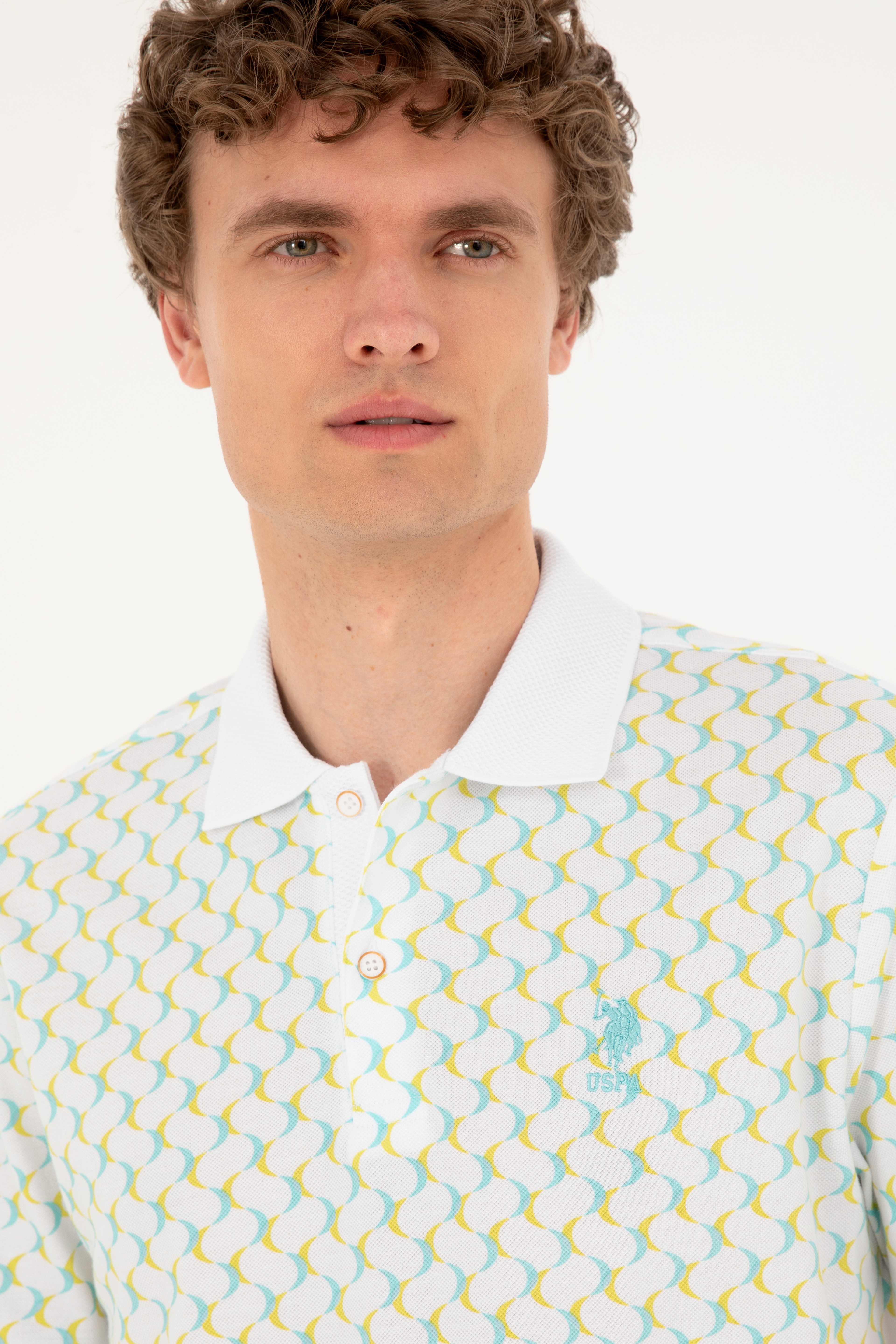 Erkek Regular Fit Polo Yaka Mint Tişört - Image 2