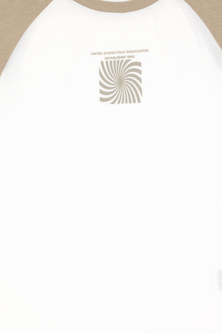 Erkek Çocuk Ekru Kolsuz Bisiklet Yaka Tişört - 50281709028