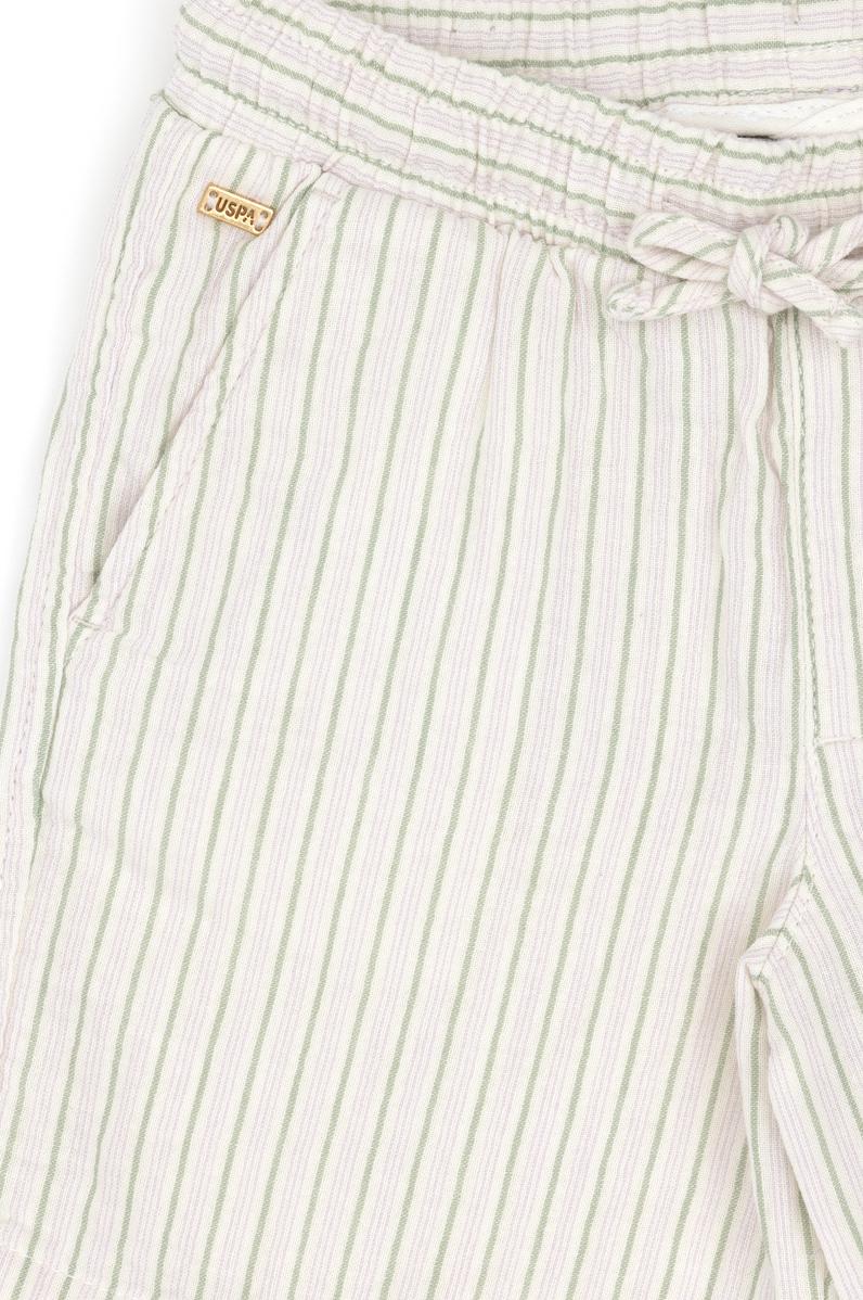 Kız Çocuk Krem Dokuma Şort