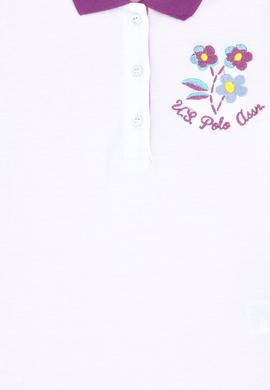 Kız Çocuk Beyaz Polo Yaka Tişört - 50283246009