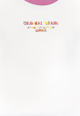 Kız Çocuk Beyaz Bisiklet Yaka Sweatshirt - 50284352019