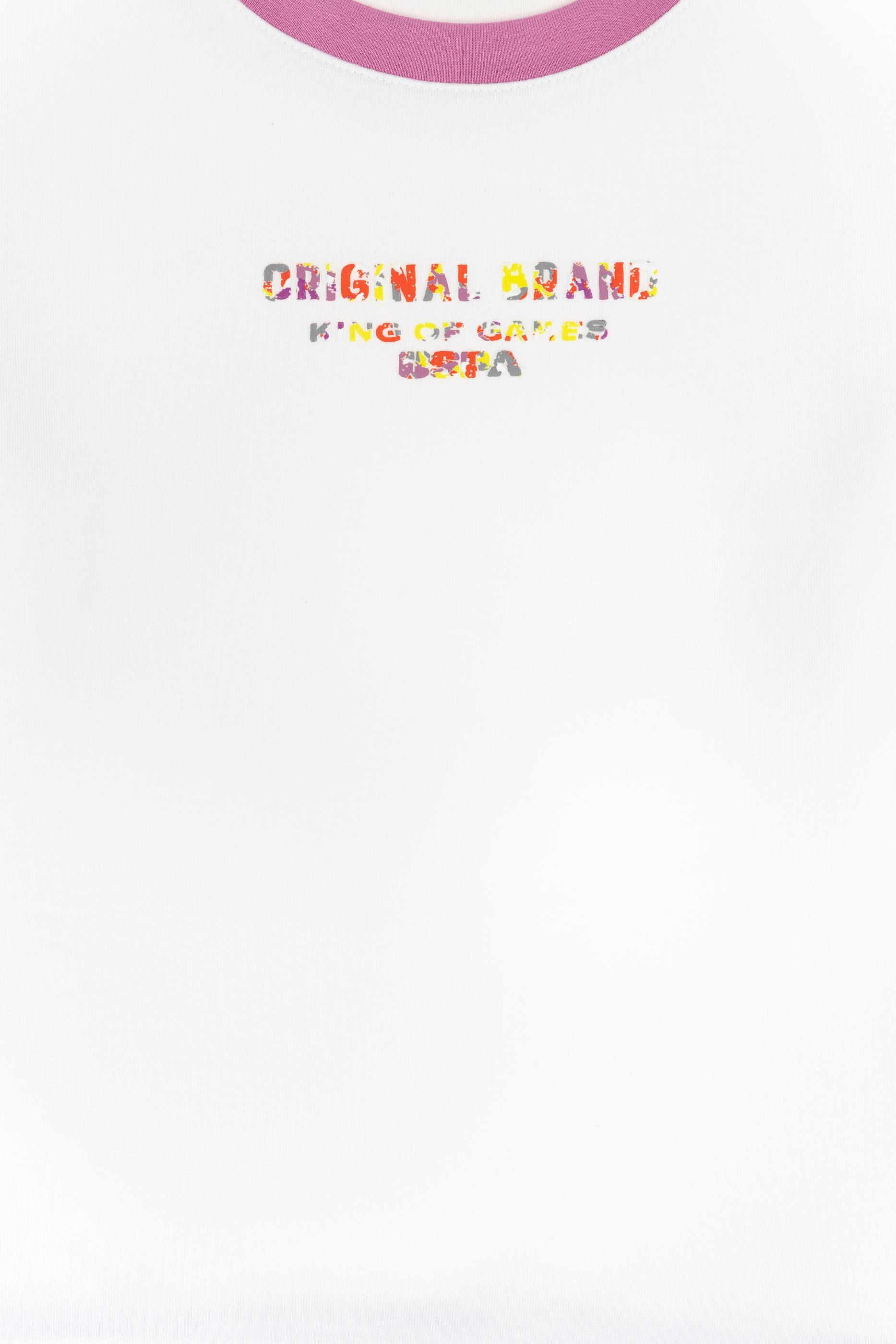 Kız Çocuk Beyaz Bisiklet Yaka Sweatshirt