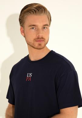 Erkek Comfort Fit Bisiklet Yaka Lacivert Tişört - 50289221011