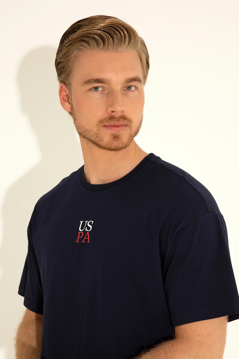 Erkek Comfort Fit Bisiklet Yaka Lacivert Tişört - 50289221011