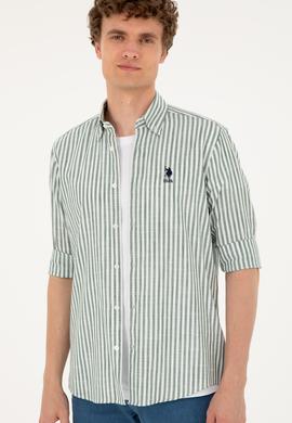 Erkek Haki Uzun Kollu Gömlek - 50288678010