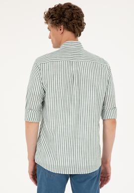 Erkek Haki Uzun Kollu Gömlek - 50288678010