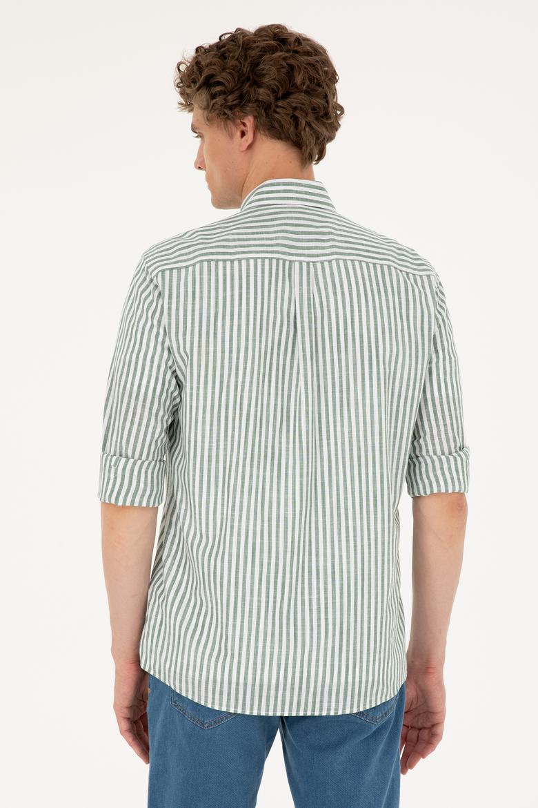 Erkek Haki Uzun Kollu Gömlek - 50288678010