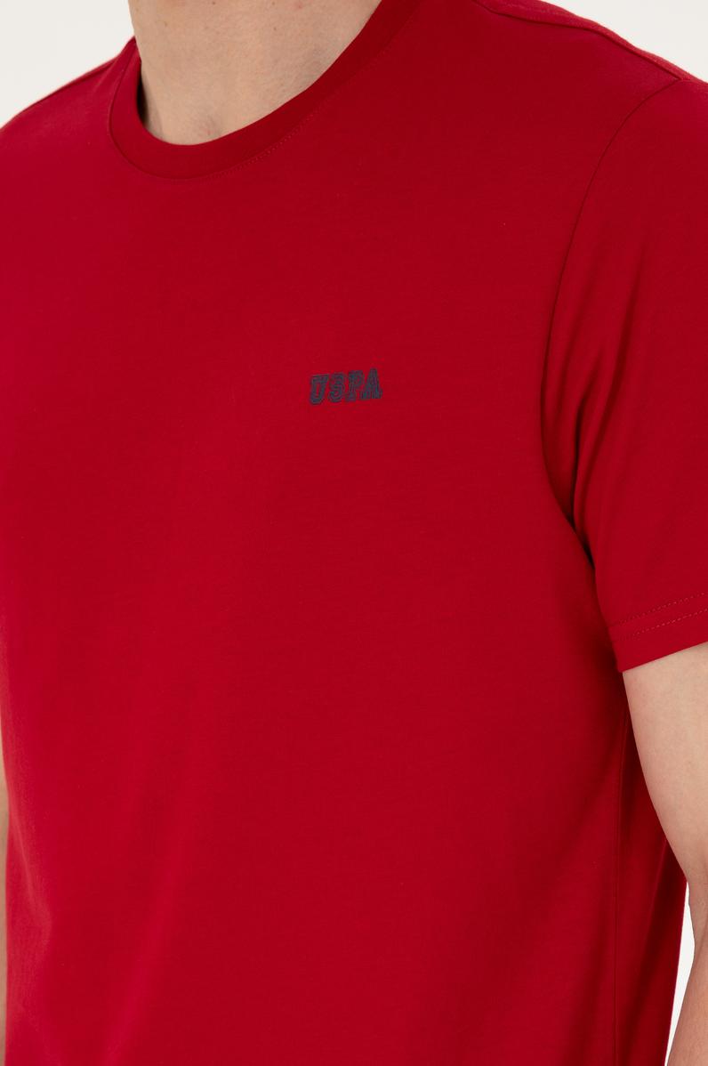 Erkek Regular Fit Bisiklet Yaka Bordo Tişört