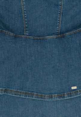 Kız Çocuk Koyu Mavi Kolsuz Jean Elbise - 50283904005