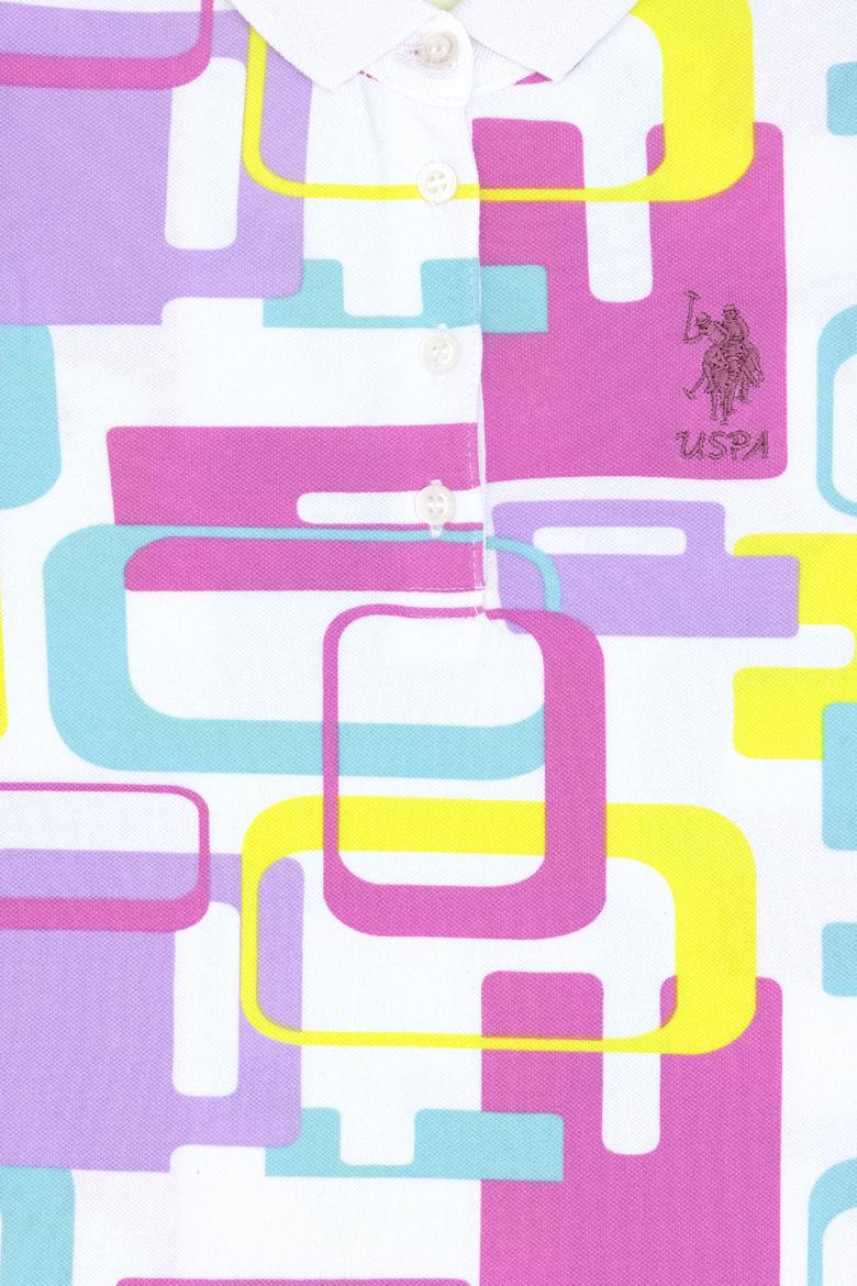 Kız Çocuk Beyaz Polo Yaka Kolsuz Örme Elbise - 50283323001