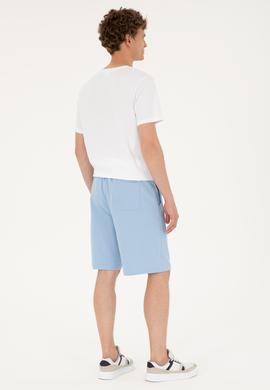 Erkek Açık Mavi Örme Şort - 50289285057