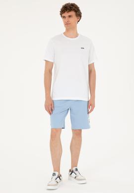 Erkek Açık Mavi Örme Şort - 50289285057