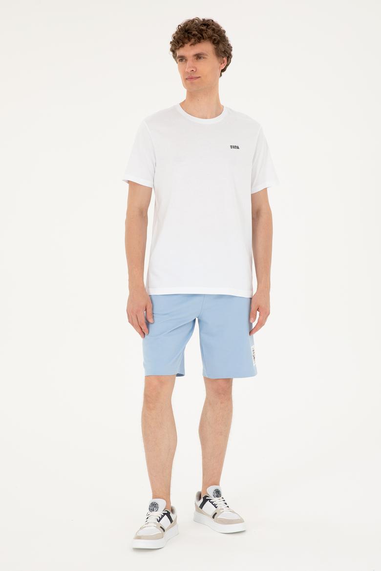 Erkek Açık Mavi Örme Şort - 50289285057