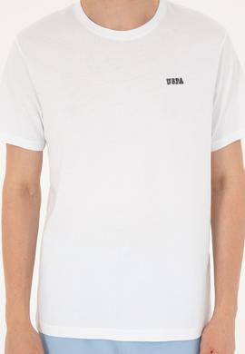 Erkek Regular Fit Bisiklet Yaka Beyaz Tişört - 50294290019