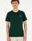 Erkek Regular Fit Bisiklet Yaka Koyu Yeşil Tişört