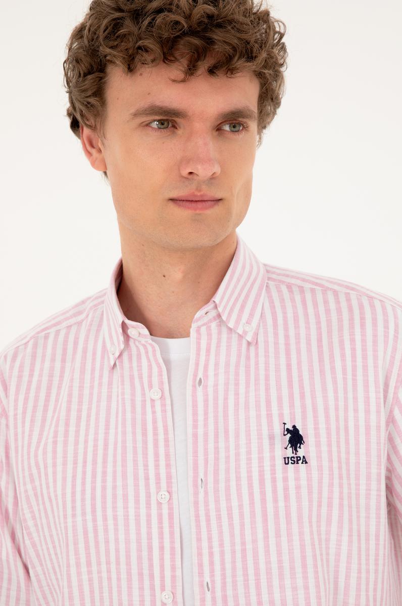 Erkek Pudra Uzun Kollu Gömlek