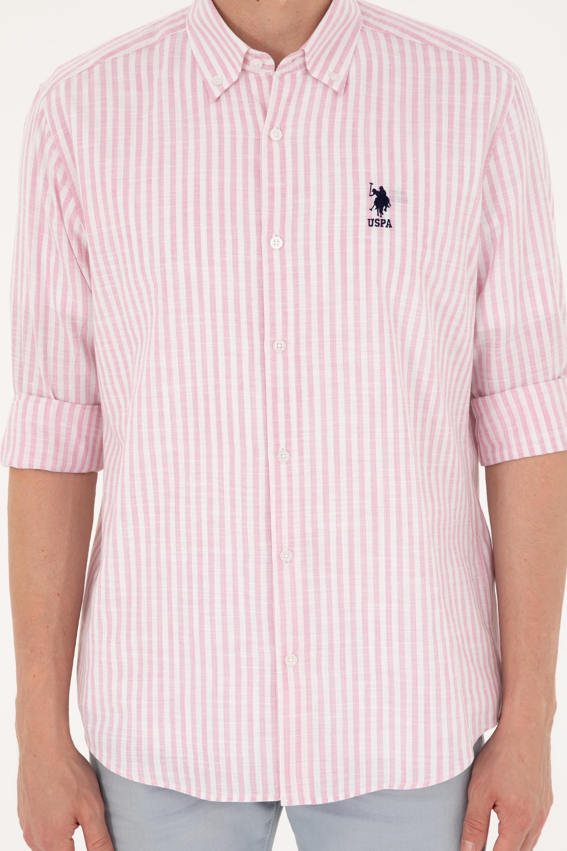 Erkek Pudra Uzun Kollu Gömlek