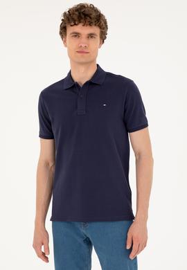 Erkek Lacivert Basic Polo Yaka Tişört - 50267011045
