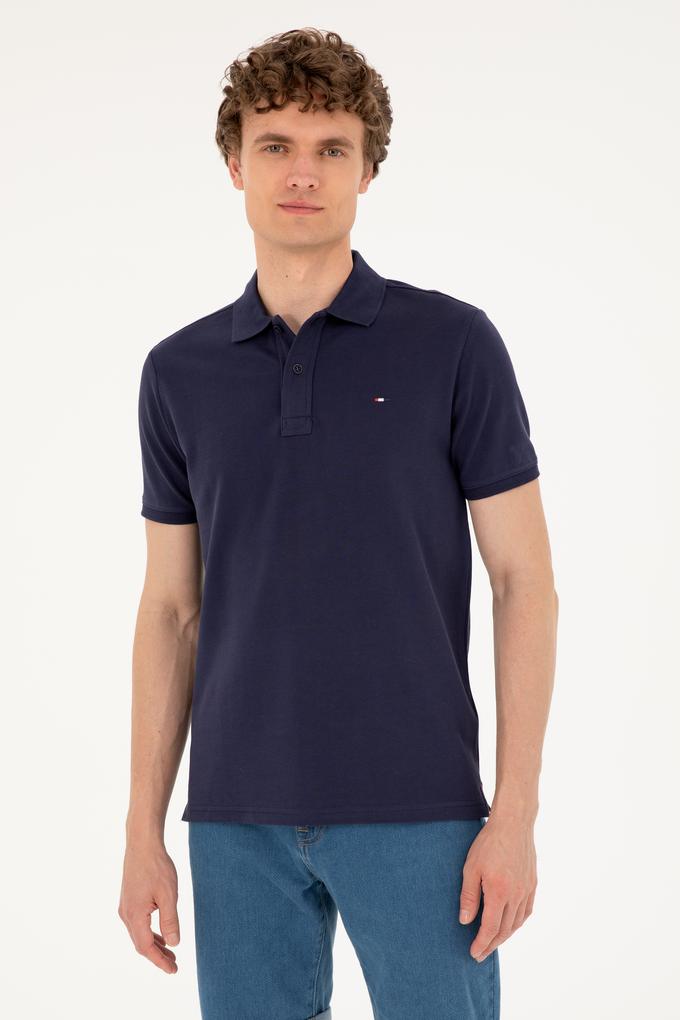 Erkek Lacivert Basic Polo Yaka Tişört