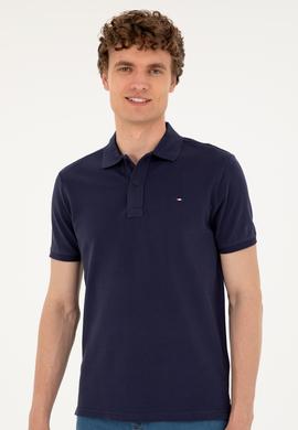 Erkek Lacivert Basic Polo Yaka Tişört - 50267011045