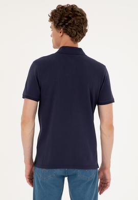 Erkek Lacivert Basic Polo Yaka Tişört - 50267011045