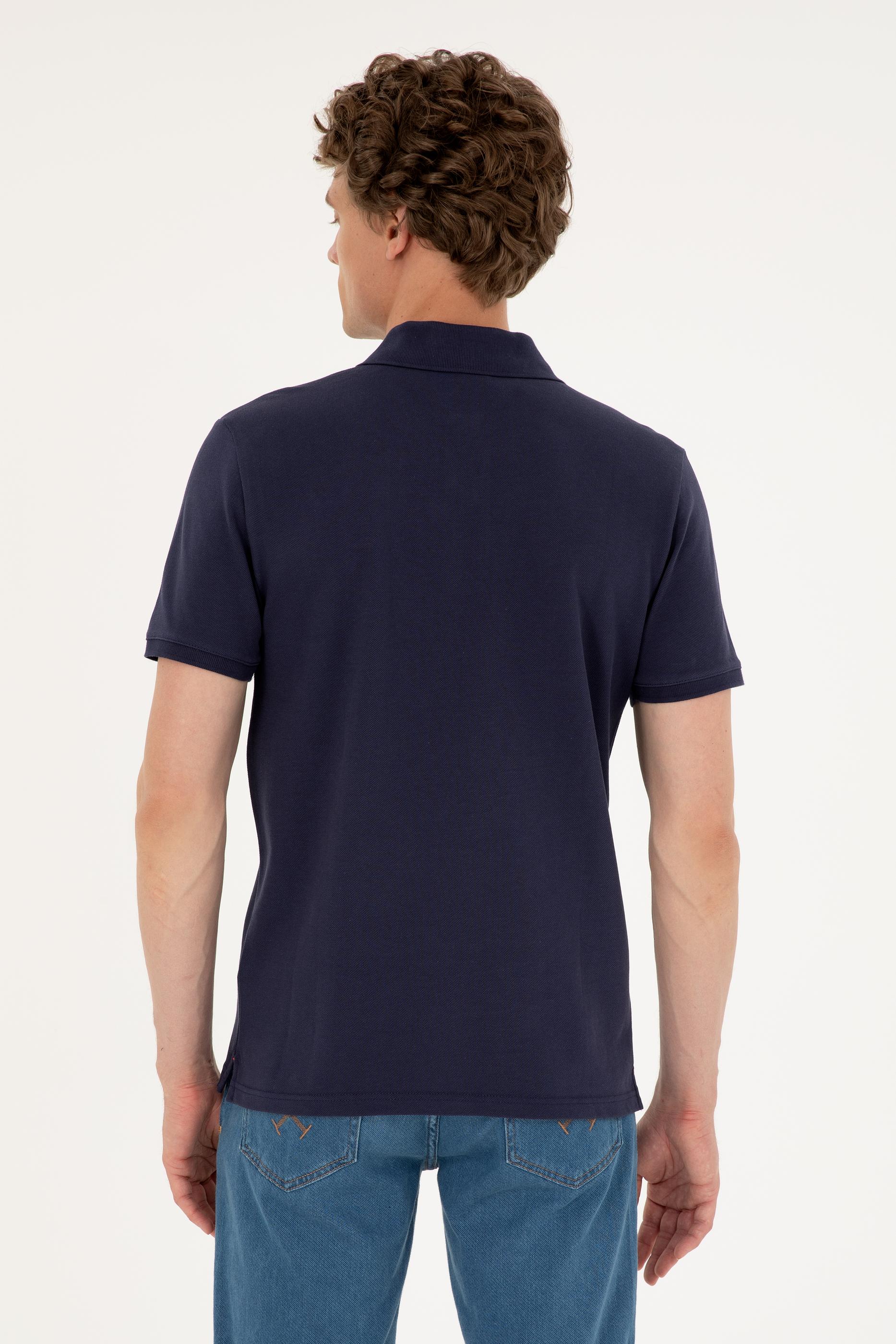 Erkek Lacivert Basic Polo Yaka Tişört