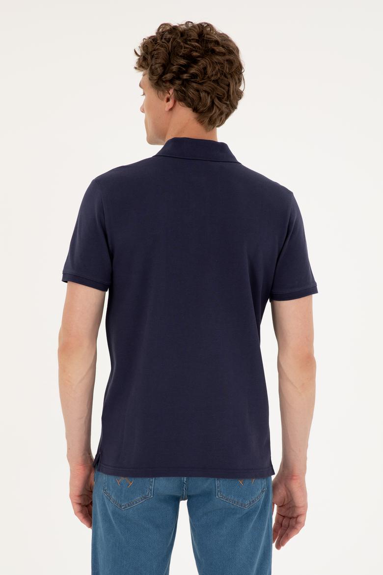 Erkek Lacivert Basic Polo Yaka Tişört - 50267011045