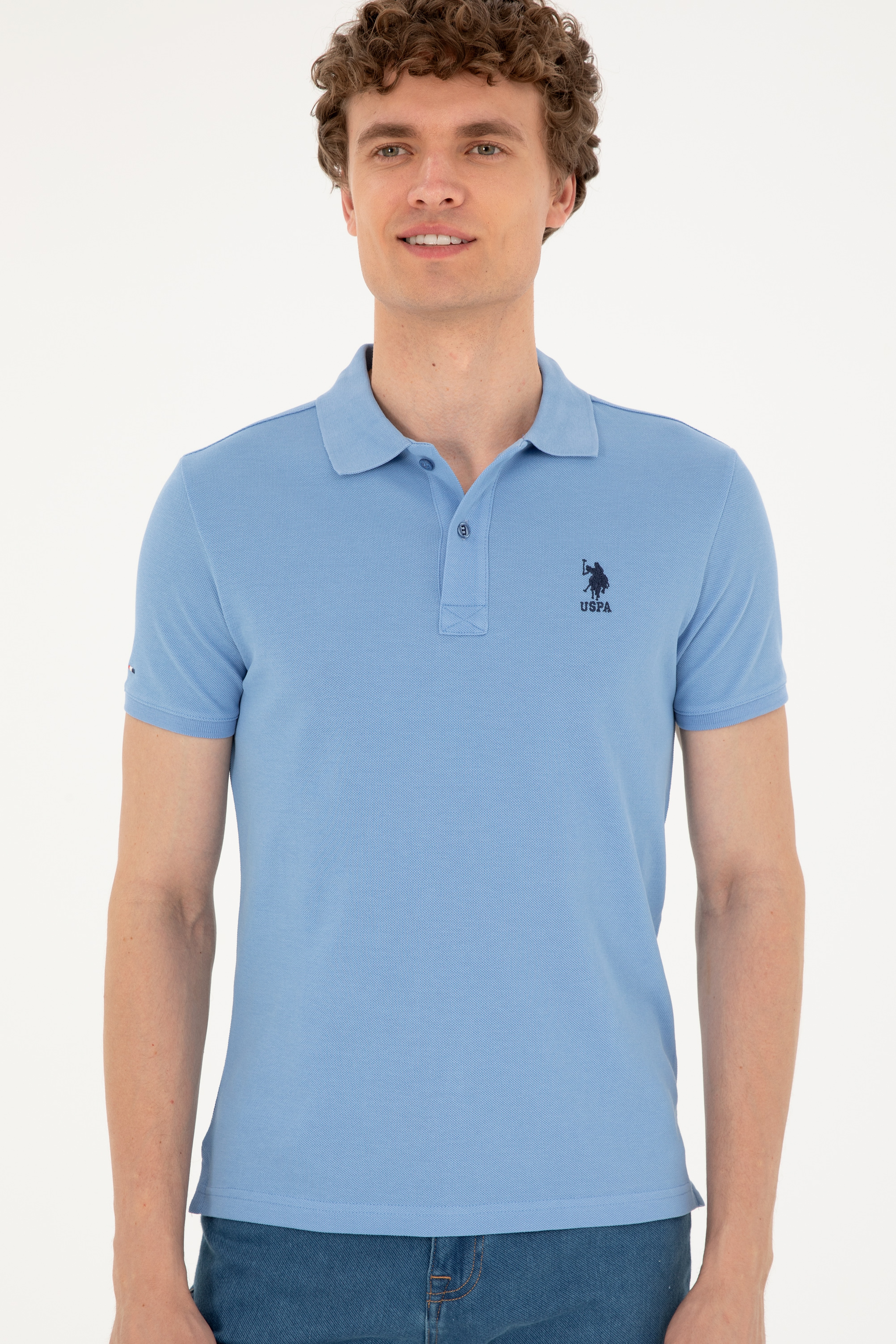 Erkek Saks Basic Tişört - Image 3