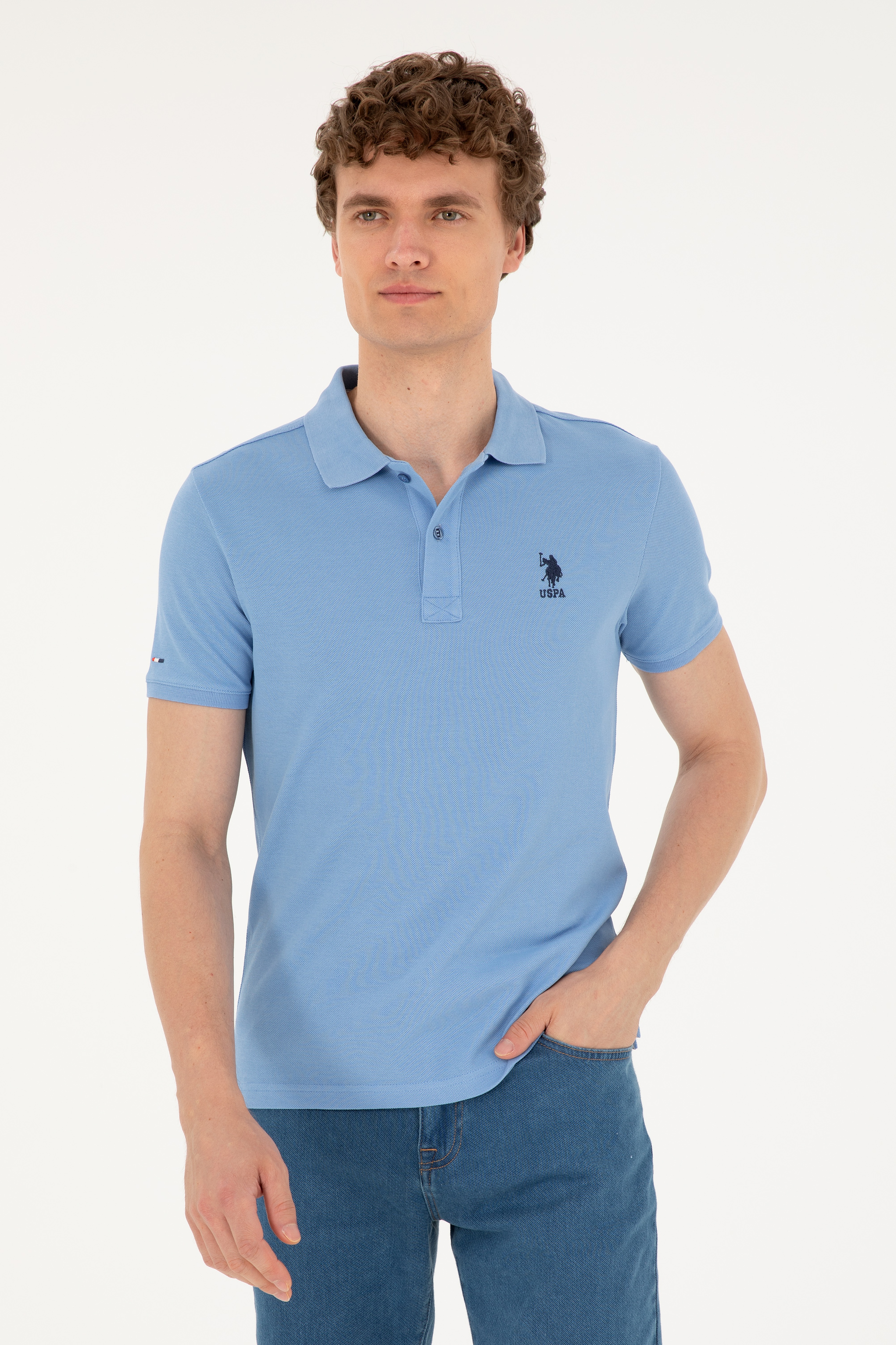 Erkek Saks Basic Tişört - Image 1