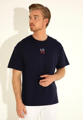 Erkek Comfort Fit Bisiklet Yaka Lacivert Tişört - 50289221011